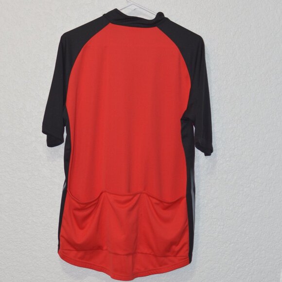 Mens Adidas Red Biking Shirt Size L (100% polyester) - Picture 2 of 4